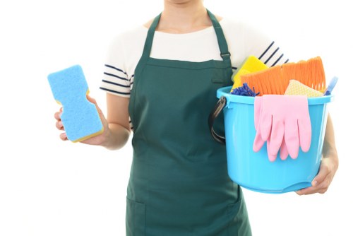 Professional oven cleaner in SE11 removing grease from a kitchen oven